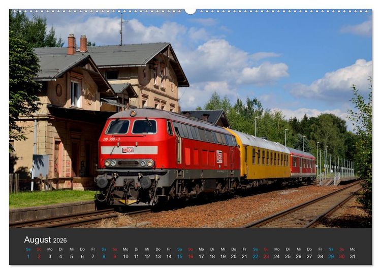 Produktbild: Oberlausitzer Eisenbahnen 2026 (hochwertiger Premium Wandkalender 2026 DIN A2 quer), Kunstdruck in Hochglanz