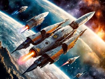 Produktbild: CALVENDO Puzzle Tri-Engine Cruiser V3 mit Begleitschutz auf Patrouille | 1000 Teile Lege-Gr&ouml;&szlig;e 64x48cm Foto-Puzzle f&uuml;r gl&uuml;ckliche Stunden