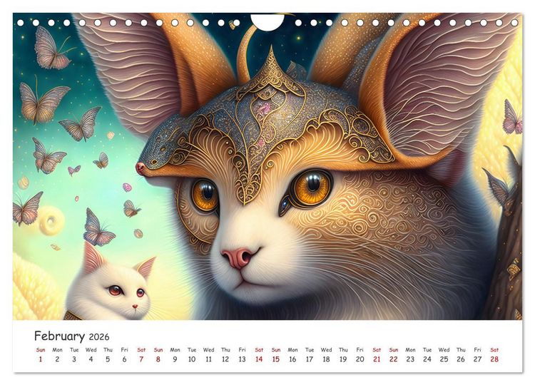 Produktbild: Fabulous creatures - In the land of mythical creatures (Wall Calendar 2026 DIN A4 landscape), CALVENDO 12 Month Wall Calendar