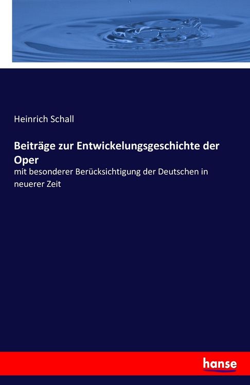 Produktbild: Beitr&auml;ge zur Entwickelungsgeschichte der Oper