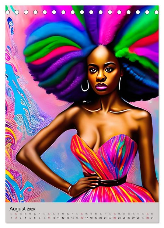 Produktbild: Portraits afrikanischer Frauen (Tischkalender 2026 DIN A5 hoch), CALVENDO Monatskalender