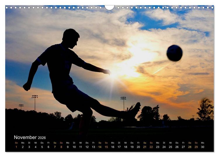 Produktbild: Leidenschaft Fu&szlig;ball (Wandkalender 2026 DIN A3 quer), CALVENDO Monatskalender
