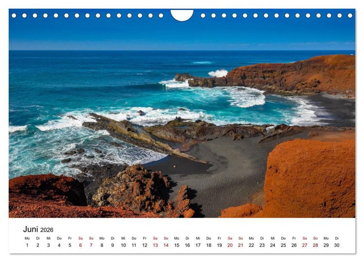 Produktbild: Lanzarote - Die Farben der Natur (Wandkalender 2026 DIN A4 quer), CALVENDO Monatskalender