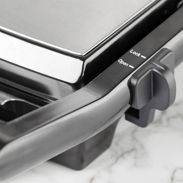 Produktbild: Princess 01.112425.01.001 Elektro Panini Grill Antihaftbeschichtung, Kontrollleuchte, klappbar Schwarz