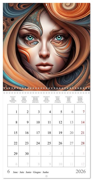 Produktbild: Cosmic sorceresses (Wall Calendar 2026 12 &times; 12 Inch) CALVENDO 12 Month Wall Calendar