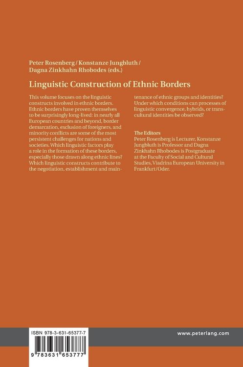 Produktbild: Linguistic Construction of Ethnic Borders