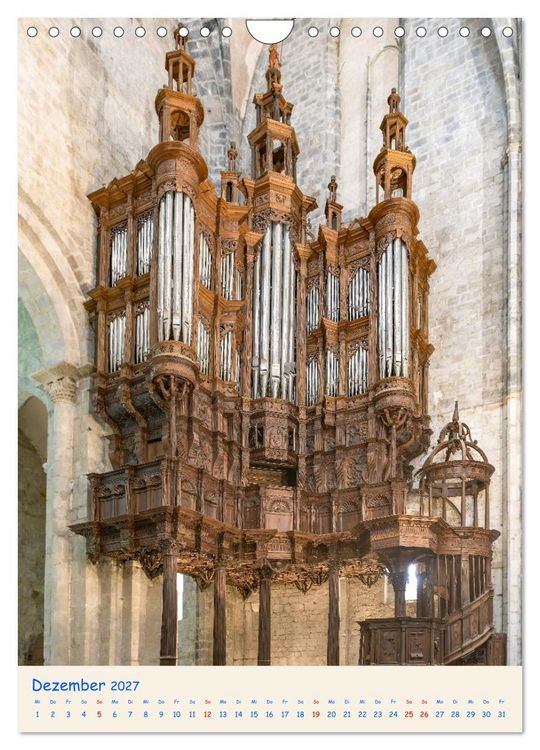 Produktbild: Orgel Giganten (Wandkalender 2027 DIN A4 hoch), CALVENDO Monatskalender