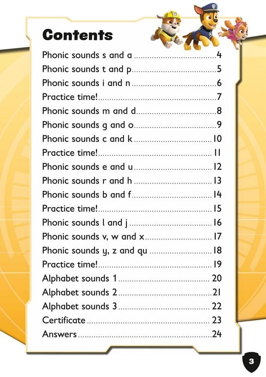 Produktbild: PAW Patrol First Phonics Activity Book