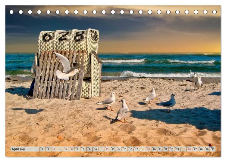 Produktbild: Strandvergn&uuml;gen - an Nordsee und Ostsee (Tischkalender 2026 DIN A5 quer), CALVENDO Monatskalender