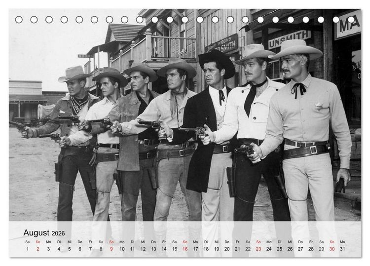 Produktbild: Westernhelden der Kinoleinwand (Tischkalender 2026 DIN A5 quer), CALVENDO Monatskalender