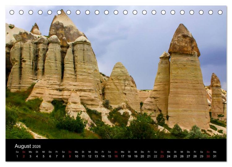 Produktbild: T&uuml;rkei - fantastisches Kappadokien (Tischkalender 2026 DIN A5 quer), CALVENDO Monatskalender