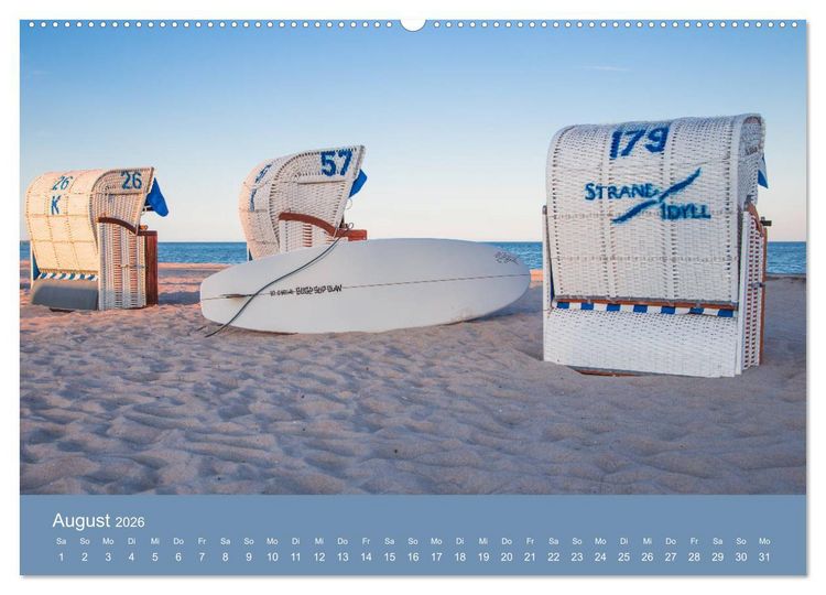 Produktbild: Gr&ouml;mitz - Ein Jahr Urlaub (hochwertiger Premium Wandkalender 2026 DIN A2 quer), Kunstdruck in Hochglanz