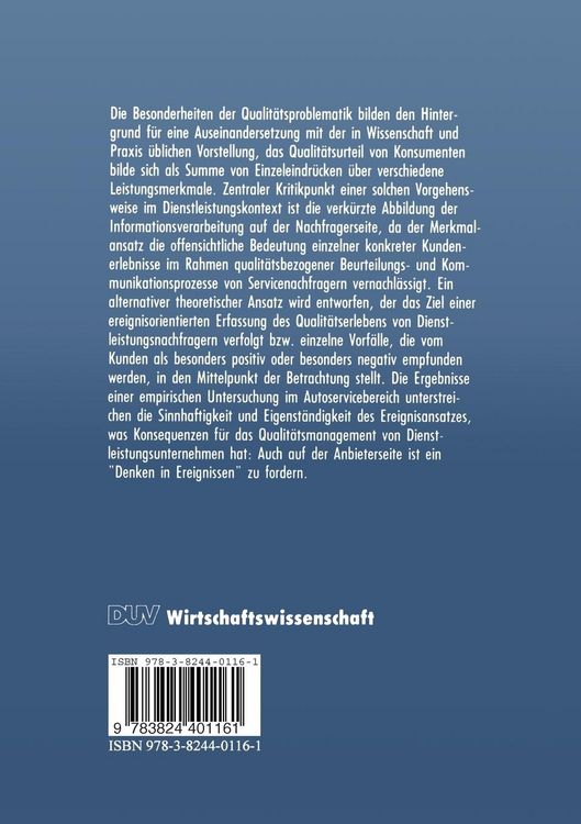 Produktbild: Dienstleistungsqualit&auml;t aus Kundensicht