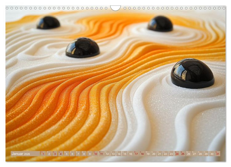 Produktbild: Farbenfrohe Wege zur Stille des Zen (Wandkalender 2026 DIN A3 quer), CALVENDO Monatskalender