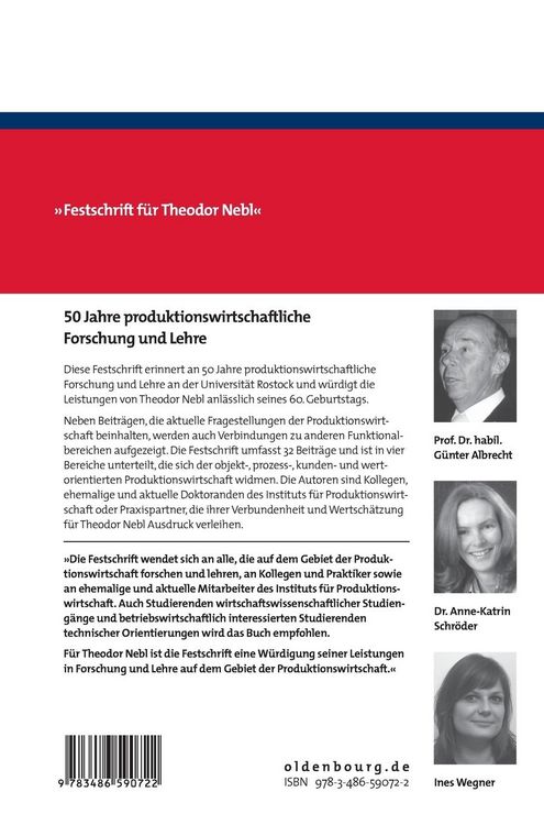 Produktbild: 50 Jahre produktionswirtschaftliche Forschung und Lehre