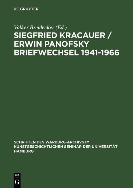 Produktbild: Siegfried Kracauer / Erwin Panofsky Briefwechsel 1941-1966
