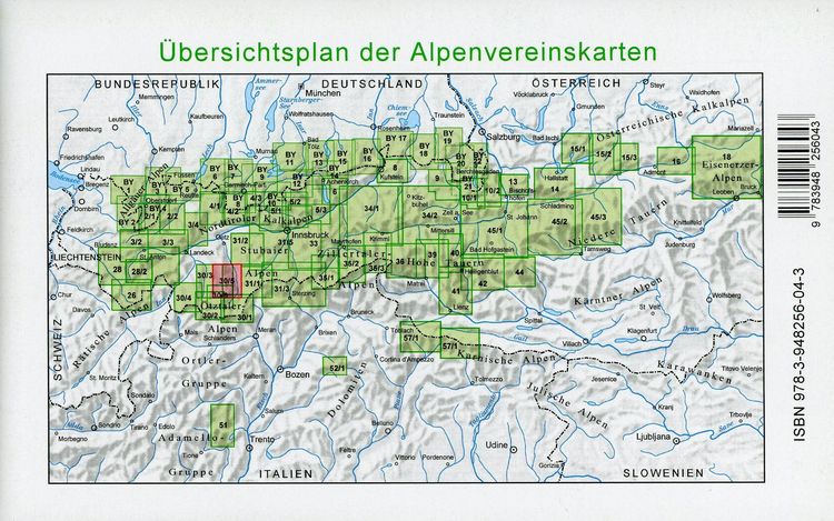 Produktbild: &Ouml;tztaler Alpen, Geigenkamm 1:25 000