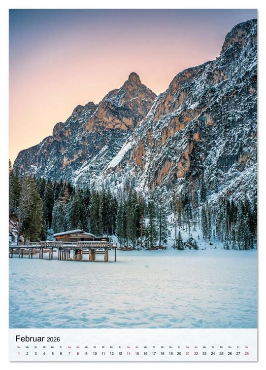 Produktbild: Pragser Wildsee - Der vielleicht sch&ouml;nste Bergsee der Dolomiten und S&uuml;dtirols (Wandkalender 2026 DIN A3 hoch), CALVENDO Monatskalender