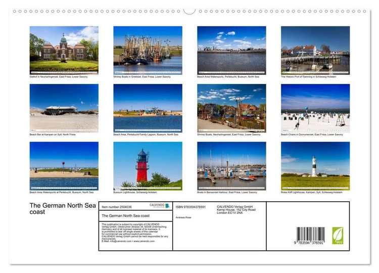 Produktbild: The German North Sea coast (High Quality Premium Wall Calendar 2027 DIN A2 landscape),CALVENDO 12 Month Wall Calendar