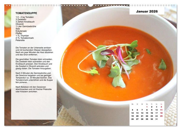 Produktbild: Aus der Suppenk&uuml;che. K&uuml;chenkalender mit tollen Rezepten (Wandkalender 2026 DIN A2 quer), CALVENDO Monatskalender