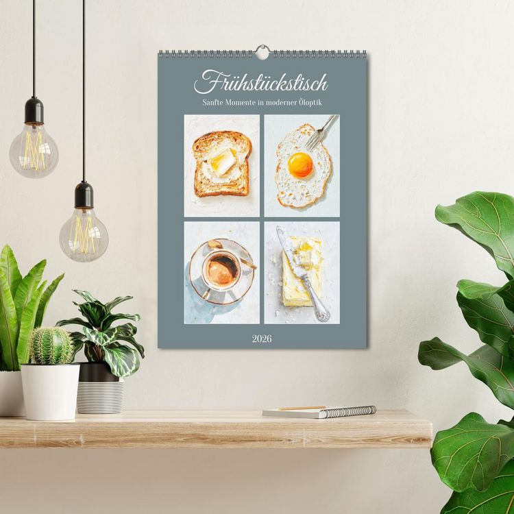 Produktbild: Fr&uuml;hst&uuml;ckstisch. Sanfte Momente in moderner &Ouml;loptik (Wandkalender 2026 DIN A3 hoch), CALVENDO Monatskalender
