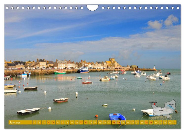 Produktbild: The Coasts of Normandy from Mont Saint-Michel to &Eacute;tretat (Wall Calendar 2026 DIN A4 landscape), CALVENDO 12 Month Wall Calendar