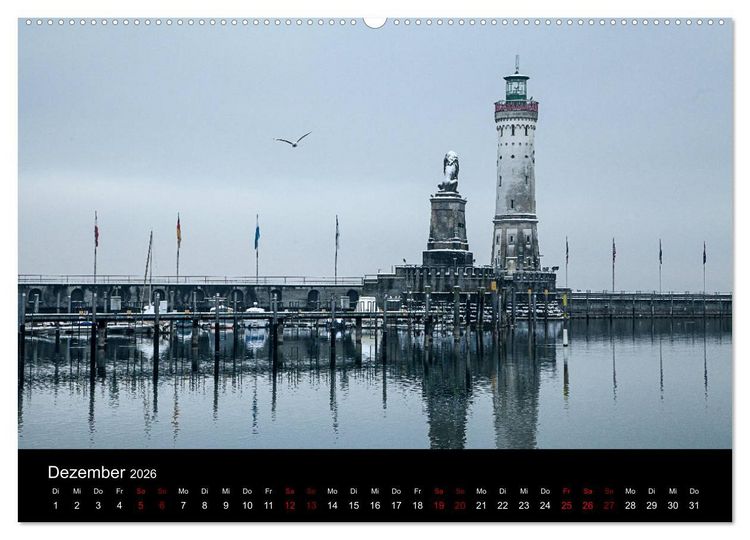 Produktbild: Traumhaftes Lindau im Bodensee (Wandkalender 2026 DIN A2 quer), CALVENDO Monatskalender