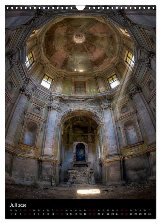 Produktbild: Lost Places - Verlassene Kirchen (Wandkalender 2026 DIN A3 hoch), CALVENDO Monatskalender