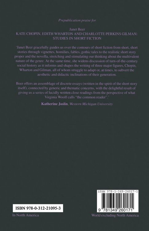 Produktbild: Kate Chopin, Edith Wharton and Charlotte Perkins Gilman