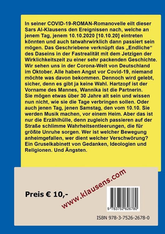 Produktbild: Covid-19-Roman [10.10.20]