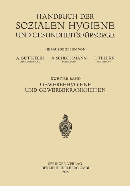 Produktbild: Gewerbehygiene und Gewerbekrankheiten