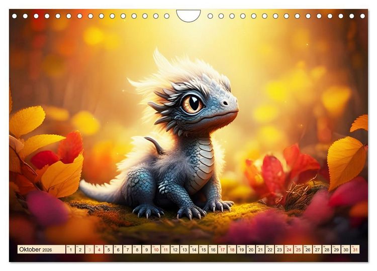 Produktbild: S&uuml;&szlig;e Babydrachen (Wandkalender 2026 DIN A4 quer), CALVENDO Monatskalender