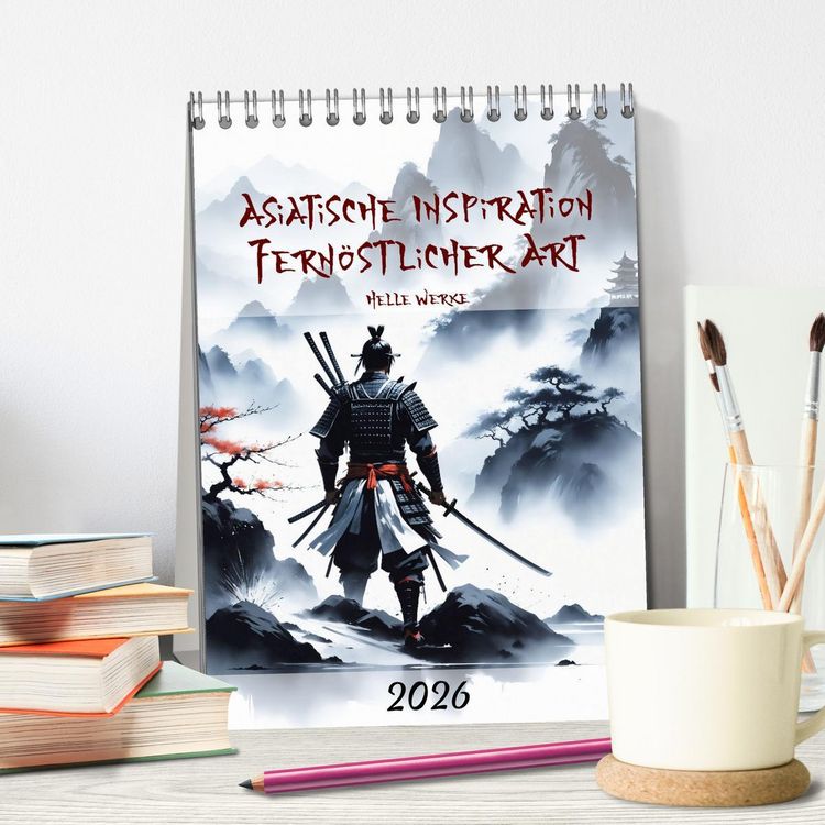 Produktbild: Asiatische Inspiration Fern&ouml;stlicher Art - Helle Werke (Tischkalender 2026 DIN A5 hoch), CALVENDO Monatskalender