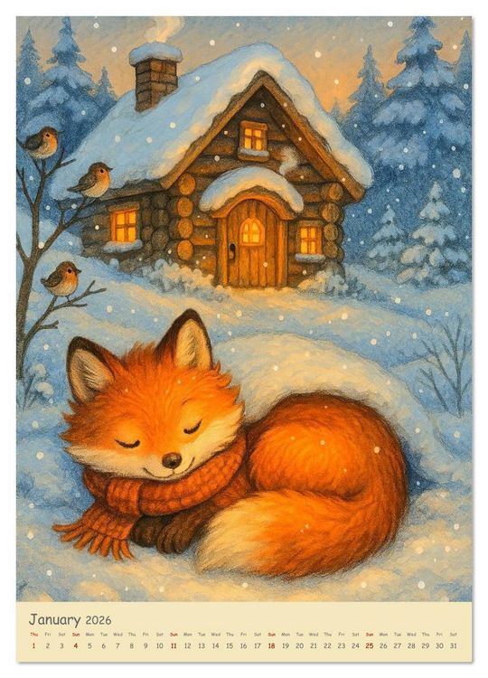 Produktbild: A year like a soft pillow - Animal moments of wellbeing (Wall Calendar 2026 DIN A4 portrait), CALVENDO 12 Month Wall Calendar