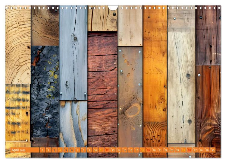 Produktbild: Faszination HOLZ - Strukturen (Wandkalender 2026 DIN A3 quer), CALVENDO Monatskalender