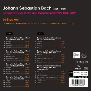 Produktbild: Bach: Six Sonatas for Violin and Harpsichord