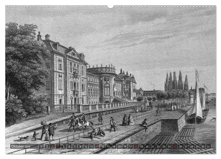 Produktbild: Der Rhein in alten Stichen (Wandkalender 2026 DIN A2 quer), CALVENDO Monatskalender