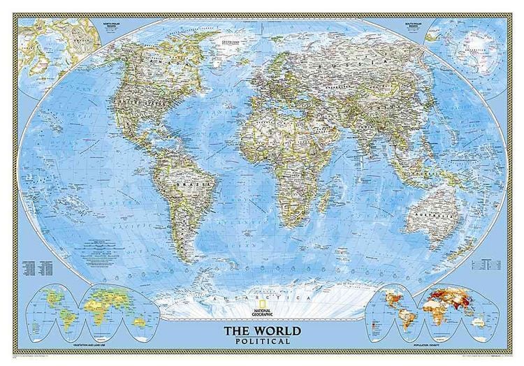 Produktbild: National Geographic World Wall Map - Classic (43.5 X 30.5 In)