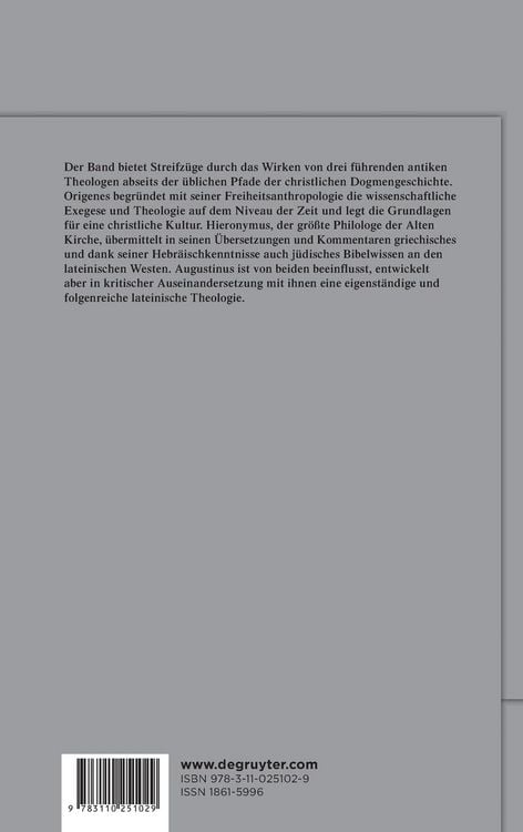 Produktbild: Von Origenes und Hieronymus zu Augustinus