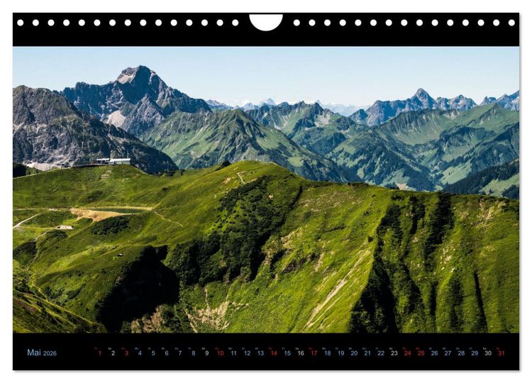 Produktbild: Region Oberstdorf - Kleinwalsertal und Nebelhorn (Wandkalender 2026 DIN A4 quer), CALVENDO Monatskalender