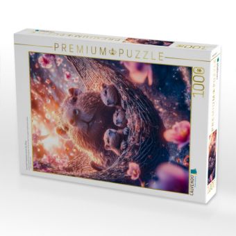 Produktbild: CALVENDO Puzzle Kuscheln? Capybaras nennen das Alltag | 1000 Teile Lege-Gr&ouml;&szlig;e 64x48cm Foto-Puzzle f&uuml;r gl&uuml;ckliche Stunden