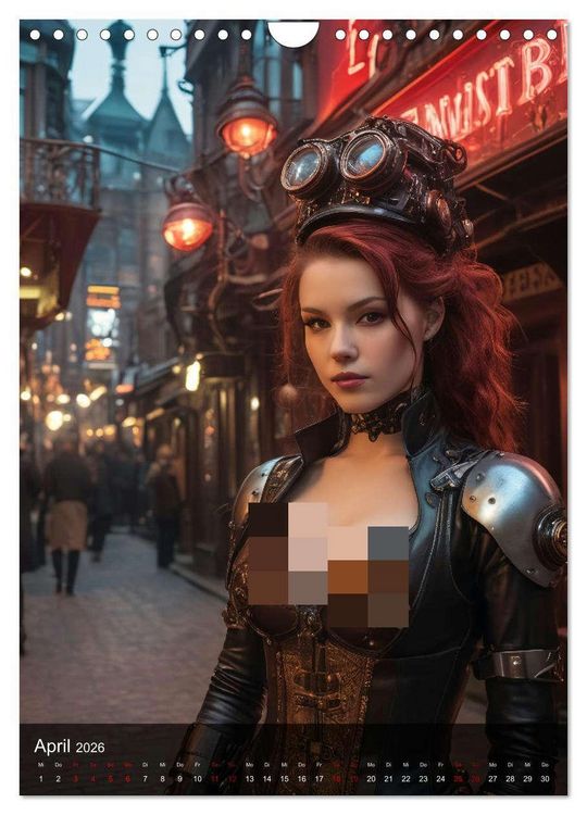 Produktbild: Steampunk - Stadtleben - Rotlichtviertel (Wandkalender 2026 DIN A4 hoch), CALVENDO Monatskalender
