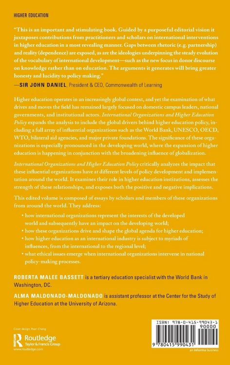 Produktbild: International Organizations and Higher Education Policy