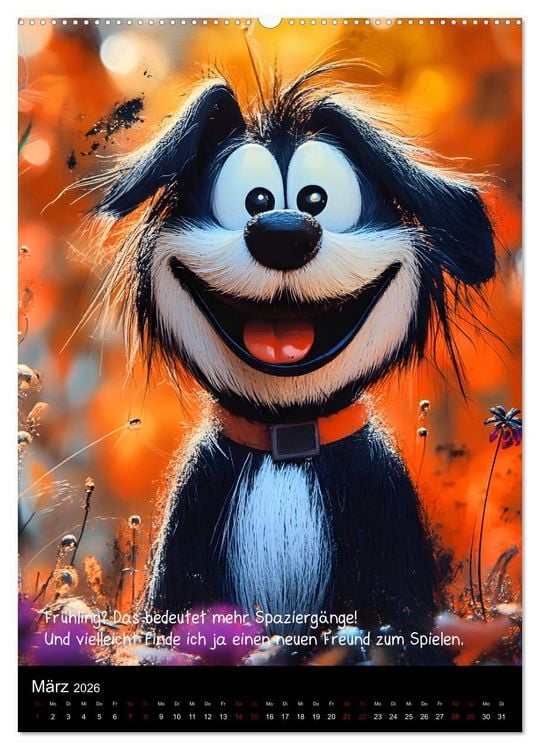 Produktbild: Good morning dog (Wandkalender 2026 DIN A2 hoch), CALVENDO Monatskalender