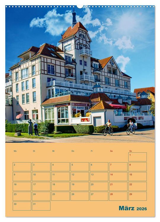 Produktbild: Ostseebad K&uuml;hlungsborn Terminplaner (Wandkalender 2026 DIN A2 hoch), CALVENDO Monatskalender