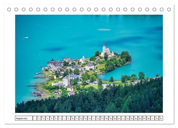 Produktbild: Rund um den W&ouml;rthersee in &Ouml;sterreich (Tischkalender 2026 DIN A5 quer), CALVENDO Monatskalender