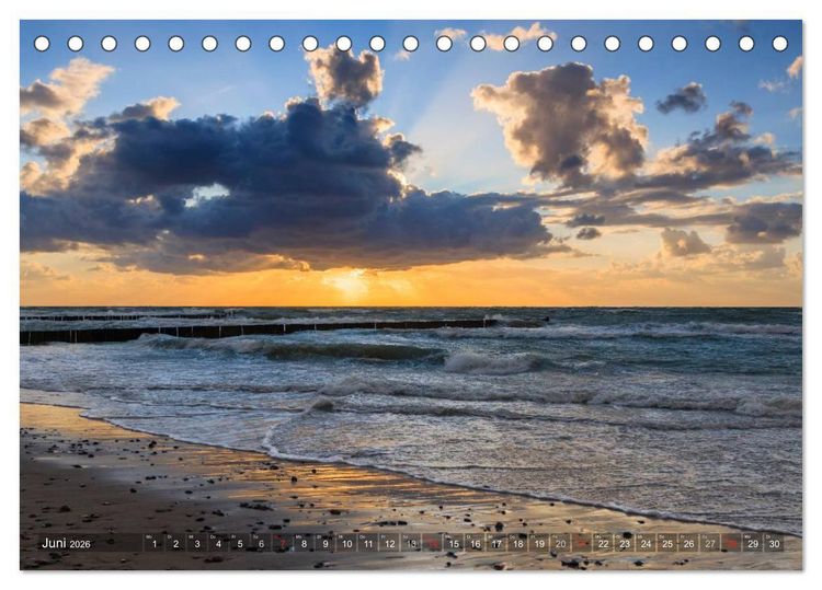 Produktbild: Stimmungsvolle Ostseek&uuml;ste 2026 (Tischkalender 2026 DIN A5 quer), CALVENDO Monatskalender