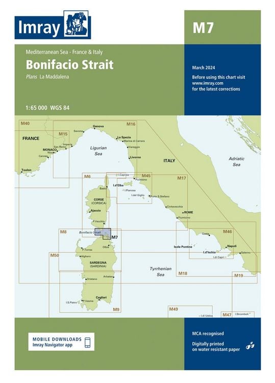 Produktbild: M7 Bonifacio Strait, Imray Chart