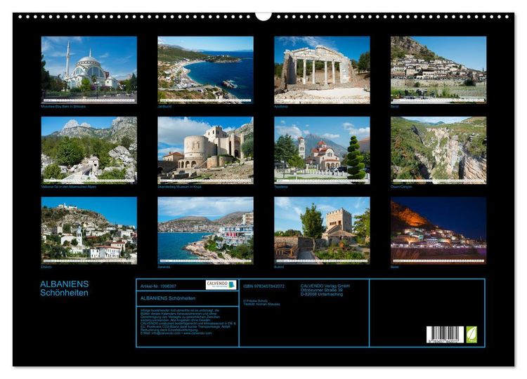Produktbild: ALBANIENS Sch&ouml;nheiten (Wandkalender 2026 DIN A2 quer), CALVENDO Monatskalender