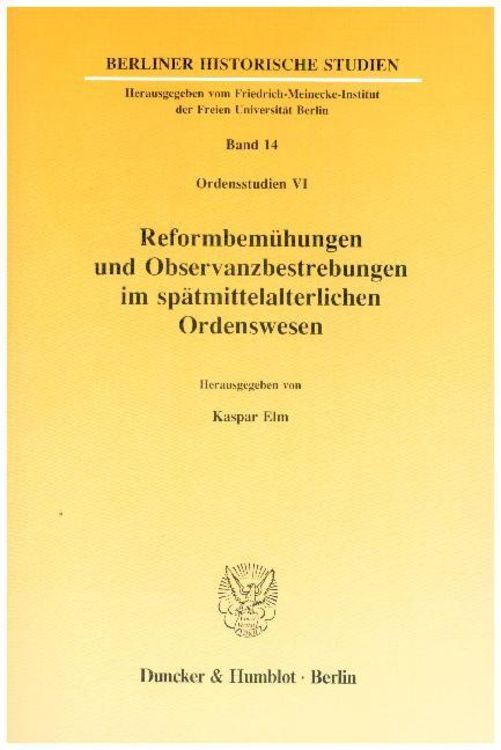 Produktbild: Reformbem&uuml;hungen und Observanzbestrebungen im sp&auml;tmittelalterlichen Ordenswesen.